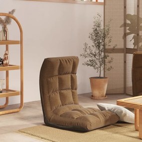 vidaXL Colchão/cadeira de piso dobrável tecido castanho