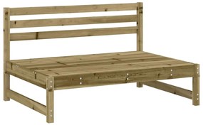 6 pcs conjunto lounge de jardim madeira de pinho impregnada