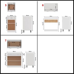 7 pcs conj. armários de cozinha contraplacado branco brilhante