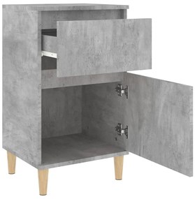Mesa de cabeceira 40x35x70 cm cinzento cimento