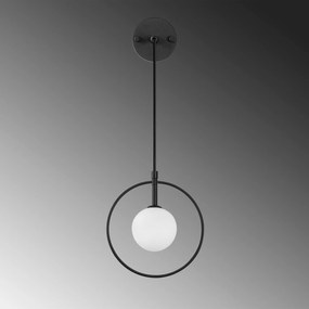 Aplique de Parede Geometri – Preto/Branco – 21 x 15 cm