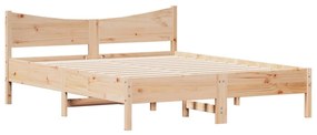 Cama sem colchão 160x200 cm madeira de pinho maciça