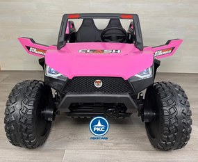 Carro eletrico crianças Todo terreno Clash 24V MP4 2.4G Rosa