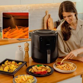 Fritadeira de ar de 5,5 l Air Fryer Cecofry Rain M  com spray de óleo incorporado, pulverização automática e manual com 7 níveis. Tecnologia avançada