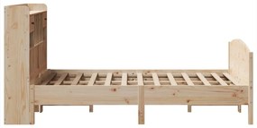 Cama com estante sem colchão 135x190 cm pinho maciço
