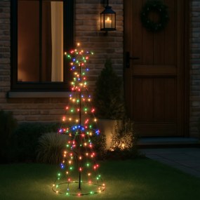 Candeeiro de pé de Natal Árvore preto 150cm incl. LED RGB com temporizador IP44 - Ugoku