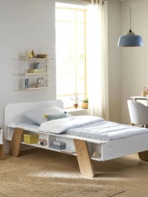 Cama de criança Montessori, TEMA ARCHITEKT branco/madeira