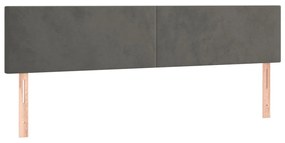 Estrutura de cama sem colchão 120x190 cm Veludo cinza escuro