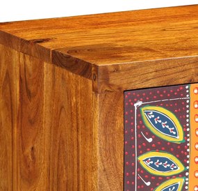 Armário de TV para parede 100x30x22 cm madeira acácia maciça