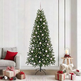 vidaXL Árvore de Natal Artificial com 300 LEDs Verde 210 cm PE e PVC