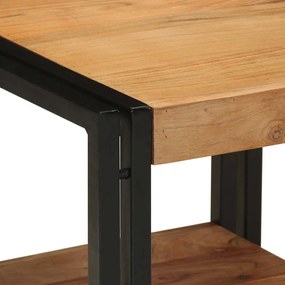 Mesa de Café vidaXL 40x50x38 cm Madeira Sólida de Acácia