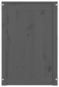 Caixa para roupa 88,5x44x66 cm madeira de pinho maciça cinzento