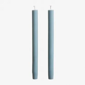 Pack De 2 Velas Decorativas Soraia Nevoeiro Azul - Sklum