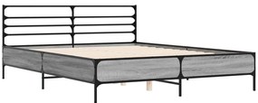 Estrutura de cama 160x200 cm derivados de madeira/metal