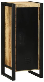 vidaXL Armário de Banheiro com porta Castanho Madeira de manga maciça