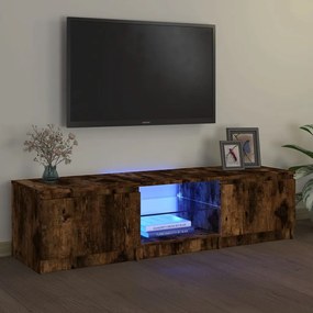 Móvel de TV Vinici com Luzes LED de 140cm - Madeira Rustica - Design M