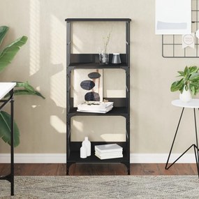 vidaXL Estante 50x33x117,5 cm derivados de madeira preto