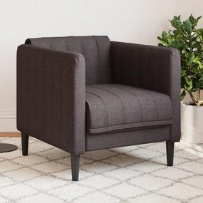 vidaXL Poltrona tecido castanho-escuro