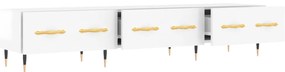 Móvel de TV 150x36x30 cm derivados de madeira branco brilhante