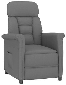 vidaXL Poltrona Recliner Cinza Escuro Cinzento escuro