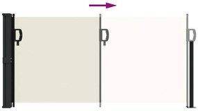 Toldo lateral retrátil 100x500 cm cor creme