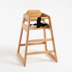 Cadeira alta para bebés - Madeira Natural