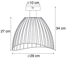 Candeeiro de teto de design preto 29 cm - Pua Design