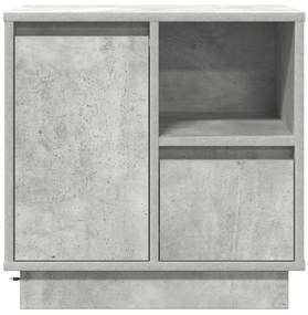 Mesas de cabeceira com LED 2 pcs betão cinza 50x34.5x50 cm