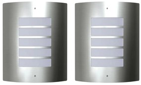 2 Candeeiros de parede à prova de água em aço inoxidável 60W