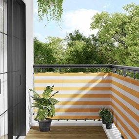 Tela de varanda 90x700 cm amarelo e branco riscas