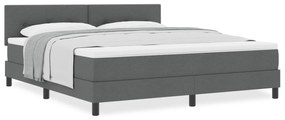Cama Box com Colchão Cinza Escuro 180x200 cm Tecido