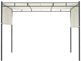 Pérgola de Jardim com Teto Retrátil em Aço - 3x3m