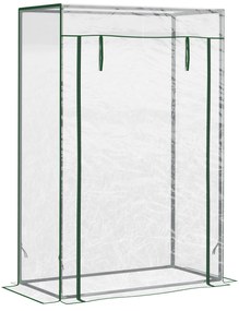 Estufa com Porta Enrolável e Estrutura de Aço Estufa de Jardim para Cultivo de Plantas 100x50x150 cm Transparente
