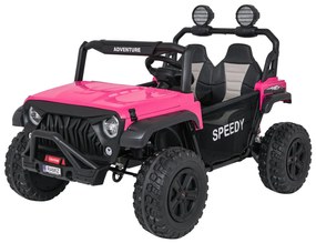 Jipe elétrico para Crianças 2 Lugares 24V 4x4 PASSION 4x4 Off-Road Rodas Espuma EVA, Assento couro ecológico Rosa