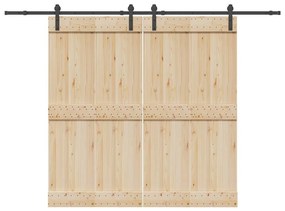 Kit de ferragens para porta deslizante 427 cm aço preto