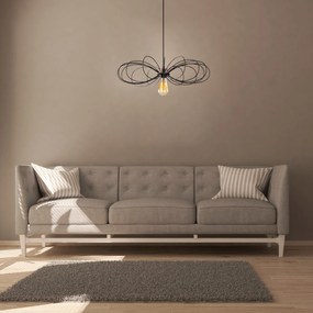 Candeeiro de Teto Hemdem – Preto – Diâmetro 58 cm, Altura 112 cm