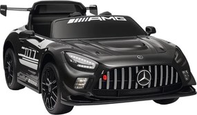 Carro Elétrico para Crianças Mercedes-AMG GT3 Evo12V com Controlo Remoto 2,4G e Motor Duplo 115x66x44 cm Preto