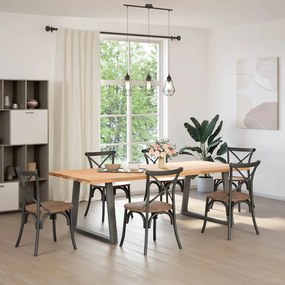 Pés para mesa de jantar em forma de V, 2 peças, antracite, 100x(72-73,