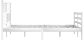 Estrutura de cama super king 180x200 cm madeira maciça branco
