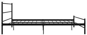 Estrutura de cama 200x200 cm metal preto