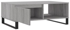 Mesa de centro 90x60x35 cm derivados de madeira cinzento sonoma