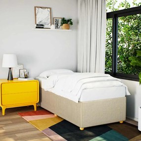 Estrutura de cama sem colchão 80x200 cm creme
