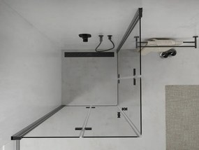 Mexen Lima Duo cabine de duche dobrável 80 x 80 cm, transparente, preta - 856-080-080-70-00-02