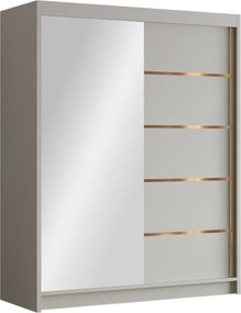 Roupeiro Closico 187, Caxemira, 200x150x58cm, 118 kg, Portas para roupeiro: Deslizante