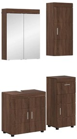 vidaXL Conjunto de Móveis para Banheiro TULUM Carvalho Marrom