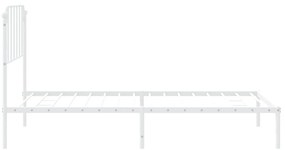 Estrutura de cama em metal com cabeceira 107x203 cm branco