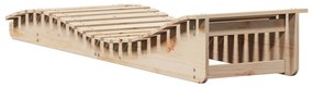 Espreguiçadeira 205x60x31,5 cm madeira de pinho maciça