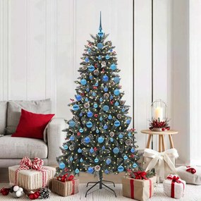 vidaXL Árvore de Natal Artificial Verde 180 cm PVC, Plástico e Aço