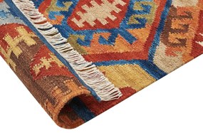 Tapete Kilim em lã multicolor 80 x 150 cm JRVESH Beliani