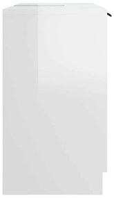 Armário casa de banho 64,5x33,5x59 cm madeira branco brilhante